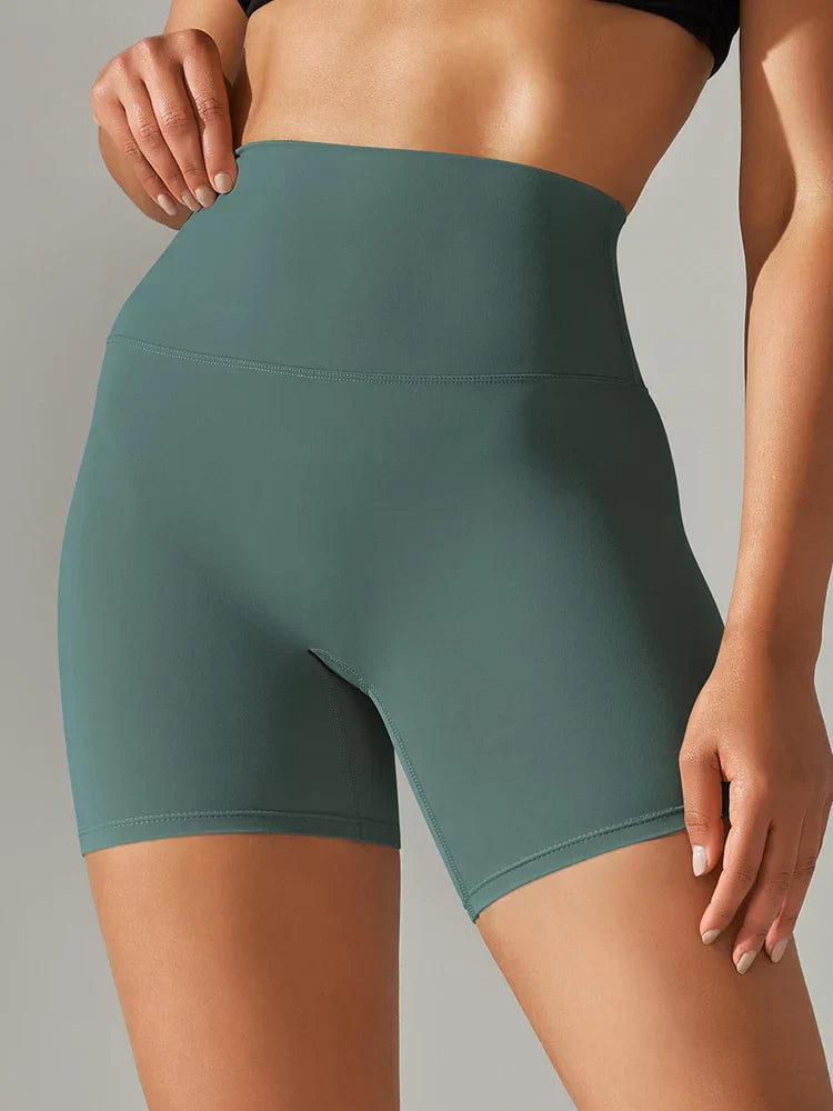 Damen Sport Yogashorts in nahtlosem, elastischem Design für komfortables Training und perfekte Passform