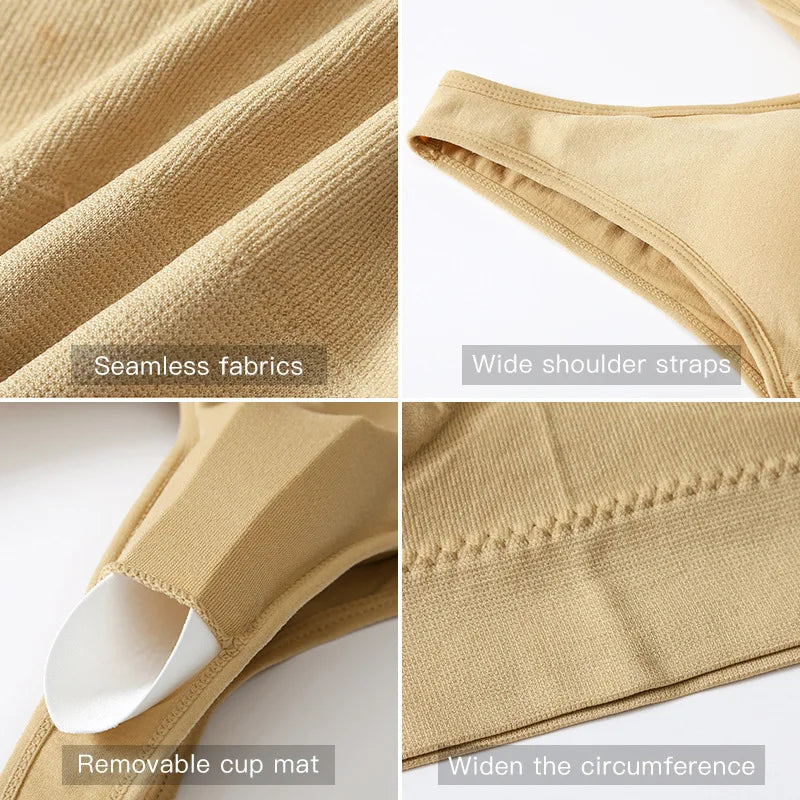 Nahtlose Komfort-BH ohne Bügel aus ultradünnem, atmungsaktivem Material, verstellbare Träger, unsichtbar und bequem