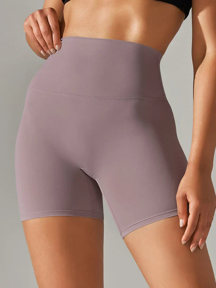 Damen Sport Yogashorts nahtlos elastisch für optimale Passform und Komfort beim Training